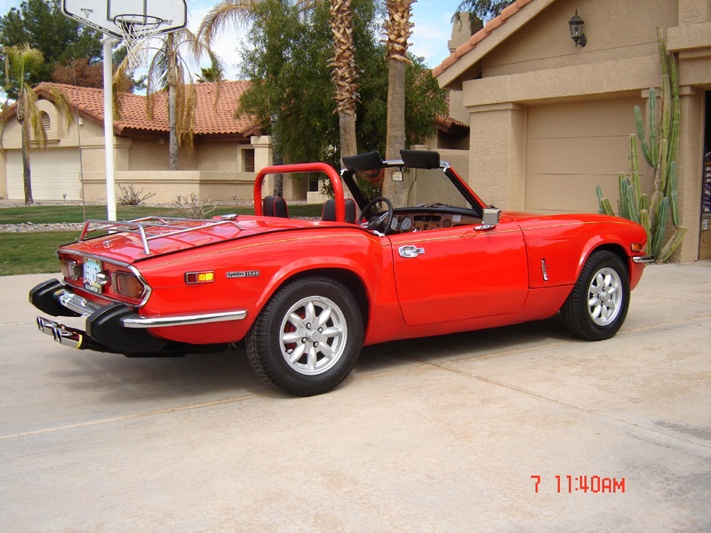 This 1974 Red Triumph Spitfire